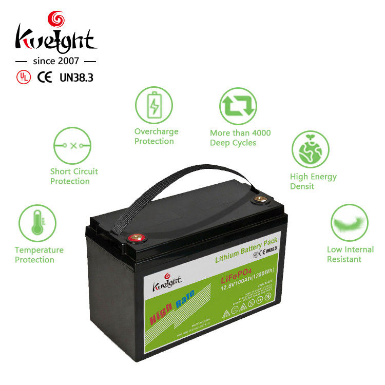 Sistema ricaricabile di immagazzinamento dell'energia di UPS del pacchetto della batteria della batteria LiFePO4 del fosfato del ferro del litio di 12v 100Ah con alta qualità