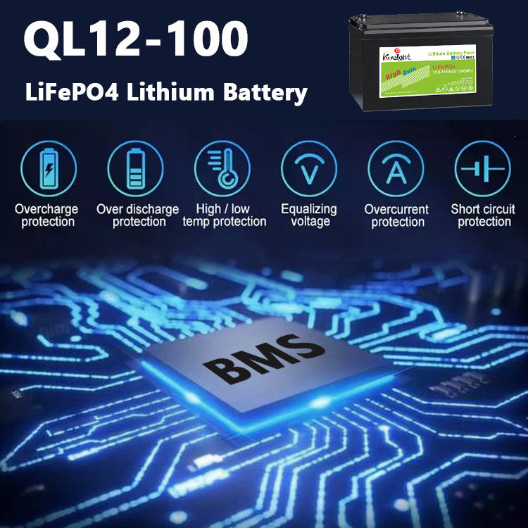Litio profondo Ion For Solar System della batteria del ciclo di Bms 100ah 12.8v Lifepo4